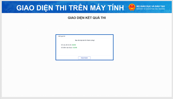 Giao diện bài thi tốt nghiệp THPT trên máy tính - Ảnh 4.