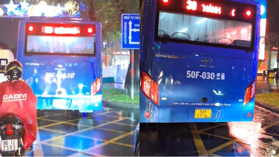 CSGT TP.HCM phạt tài xế xe buýt đè vạch…