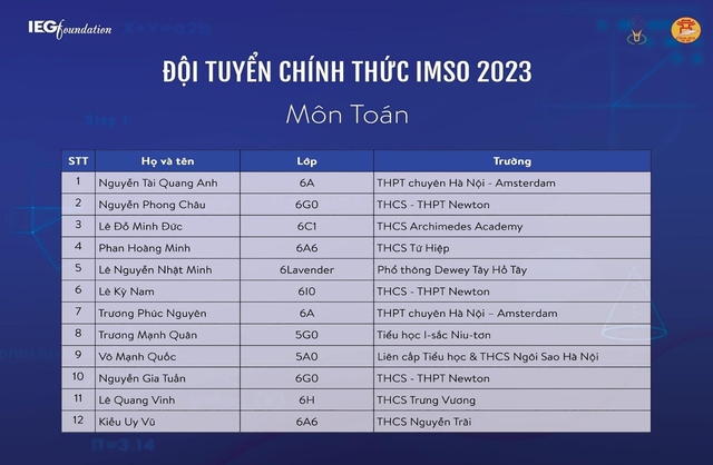 Học sinh giỏi trường tư trong kỳ thi IMSO 2023 - Ảnh 3.