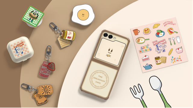 Galaxy Z Flip5 có thêm bộ phụ kiện độc quyền 'The Breakfast Café'  - Ảnh 1.