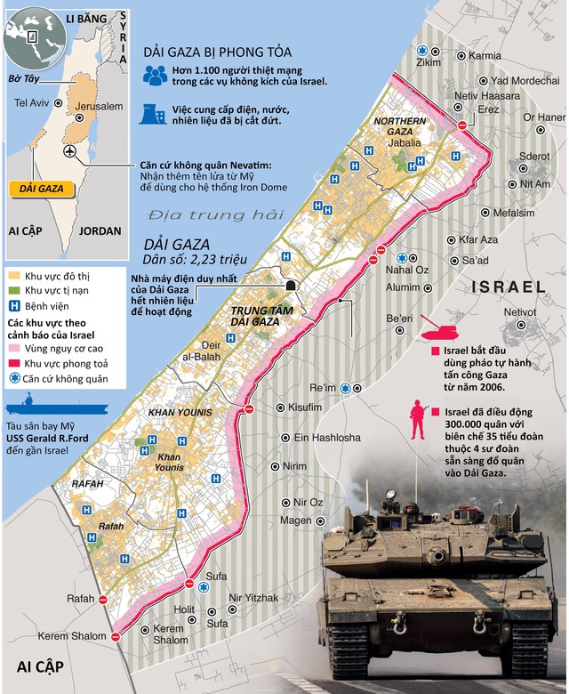 Tìm cách 'xoá sổ' Hamas, Israel bao vây Dải Gaza như thế nào? - Ảnh 1.