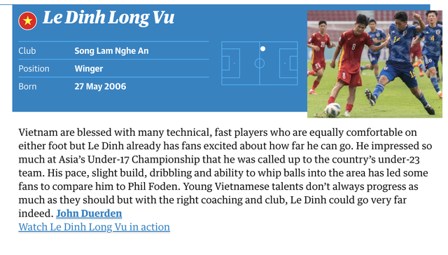 Cầu thủ Việt Nam nằm trong tốp 60 cầu thủ trẻ tài năng thế giới năm 2023 - Ảnh 3.