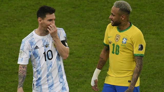 Messi và Neymar chạy nước rút trước trận derby Nam Mỹ - Ảnh 1.