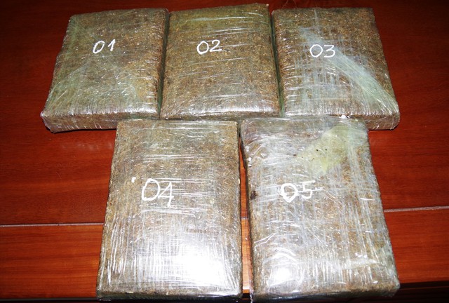 Mua 5 bánh cần sa ở Lào đưa về Việt Nam, bị phát hiện tại cửa khẩu  - Ảnh 2.
