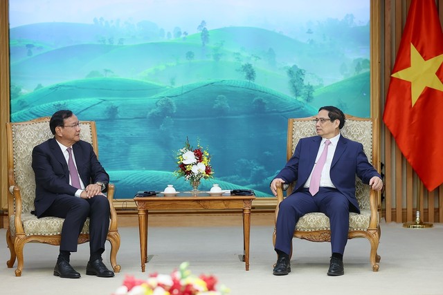 Thủ tướng Phạm Minh Chính tiếp Trưởng ban Đối ngoại T.Ư Đảng Nhân dân Campuchia - Ảnh 2.