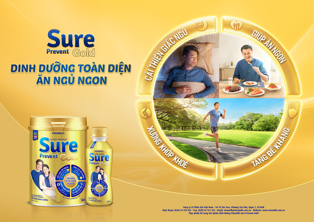 Vinamilk Sure Prevent Gold mang đến các giải pháp dinh dưỡng toàn diện cho người cao tuổi