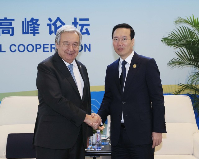 Chủ tịch nước Võ Văn Thưởng tiếp Tổng Thư ký LHQ António Guterres - Ảnh 1.