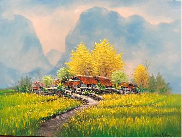 Tranh dân gian Đông Hồ bàng bạc trong tranh họa sĩ Nguyễn Minh Sơn tại TP.HCM - Ảnh 9. Tranh dân gian Đông Hồ bàng bạc trong tranh họa sĩ Nguyễn Minh Sơn tại TP.HCM - Ảnh 9.