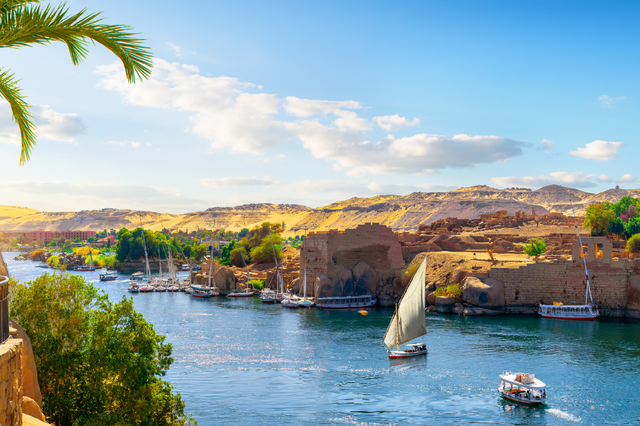Du khách trên chuyến du thuyền trên sông Nile, Ai Cập