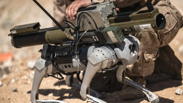 Lính thủy đánh bộ Mỹ thử nghiệm dùng chó robot bắn tên lửa vác vai M72  - Ảnh 1.