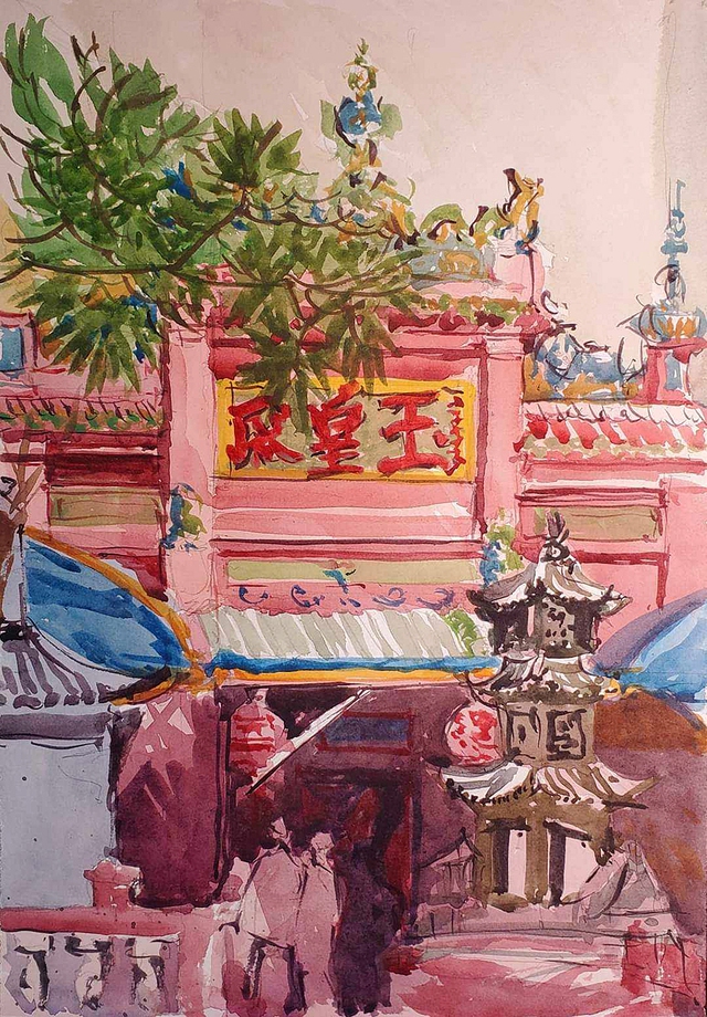 Góc ký họa: Chùa Ngọc Hoàng - Ảnh 2. Góc ký họa: Chùa Ngọc Hoàng - Ảnh 2.