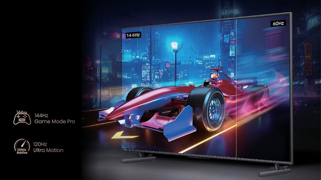 TV U7K mang đến trải nghiệm chơi game mượt mà nhờ tần sô quét lên đến 144Hz