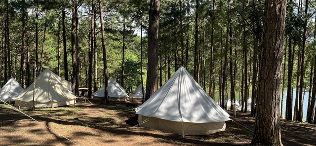 Buộc ngưng tổ chức cắm trại, biểu diễn âm nhạc trái phép trong hồ Tuyền Lâm - Ảnh 2.