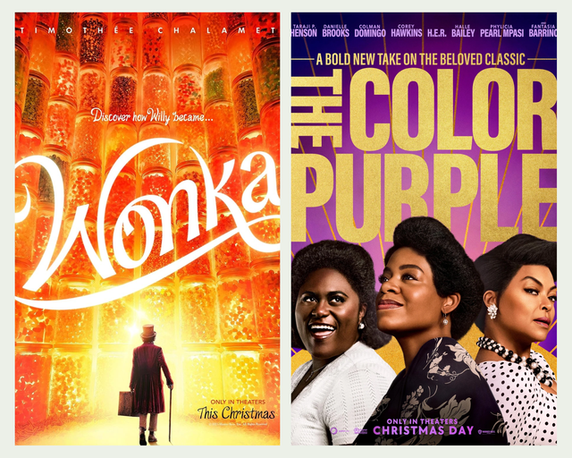 Wonka và The Color Purple được kỳ vọng sẽ mang đến thành công. Ảnh IMDb