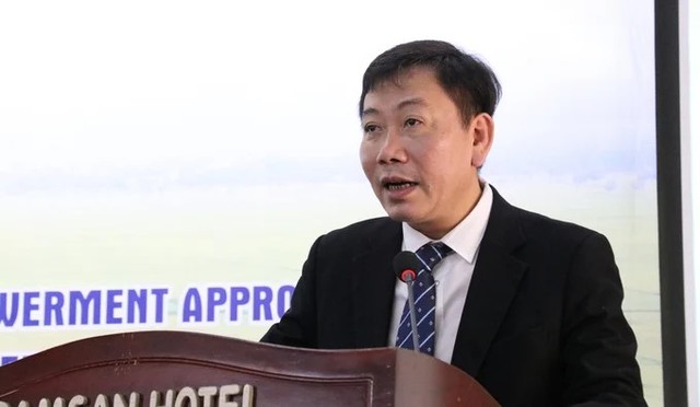 Ông Nguyễn Đỗ Anh Tuấn, Vụ trưởng Vụ hợp tác quốc tế, Bộ NN-PTNT phát biểu tại hội thảo