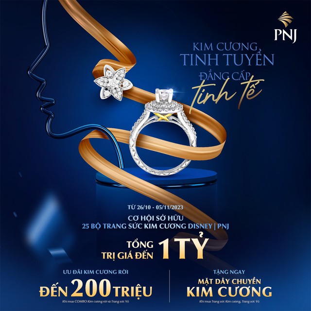 Cơ hội sở hữu kim cương tinh tuyển với loạt ưu đãi từ PNJ. Ảnh: PNJ