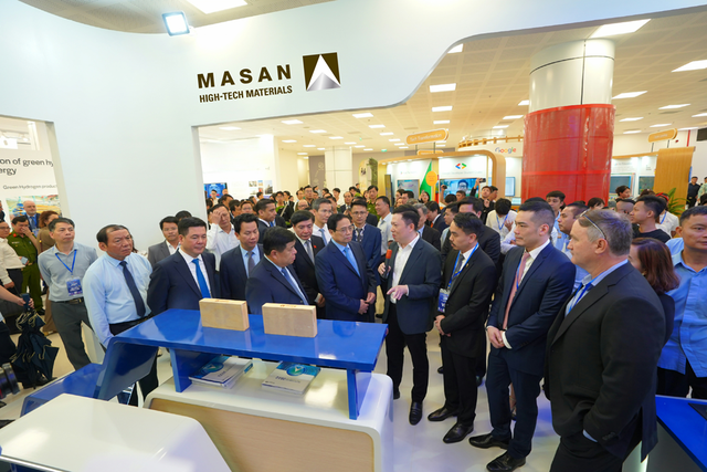 Dấu ấn Masan High-Tech Materials tại Triển lãm quốc tế đổi mới sáng tạo Việt Nam 2023 - Ảnh 1. Gian hàng của Masan High-Tech Materials thu hút sự chú ý tại Triển lãm Ảnh: Masan High-Tech Materials)
