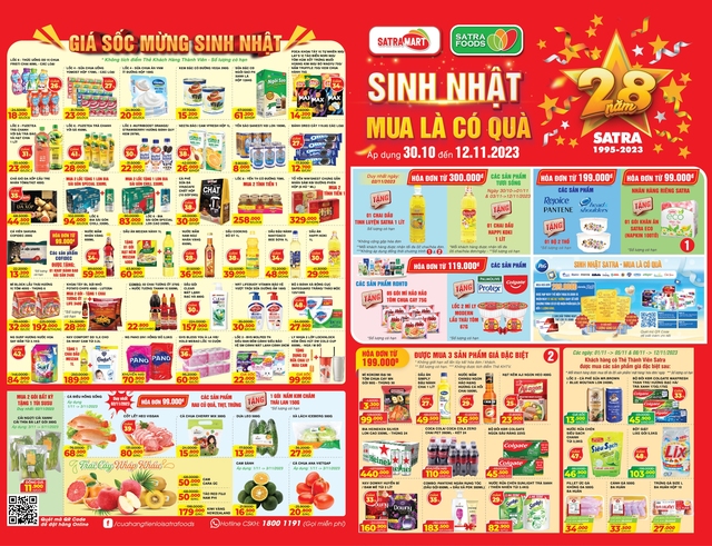 Hàng ngàn sản phẩm giảm giá mừng sinh nhật SATRA - Ảnh 1. Hàng ngàn sản phẩm giảm giá mừng sinh nhật SATRA - Ảnh 1.