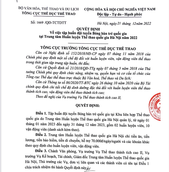 Nghi vấn tuyển thủ trẻ bóng bàn kêu đói: Nhiều thông tin chờ xác minh - Ảnh 2.