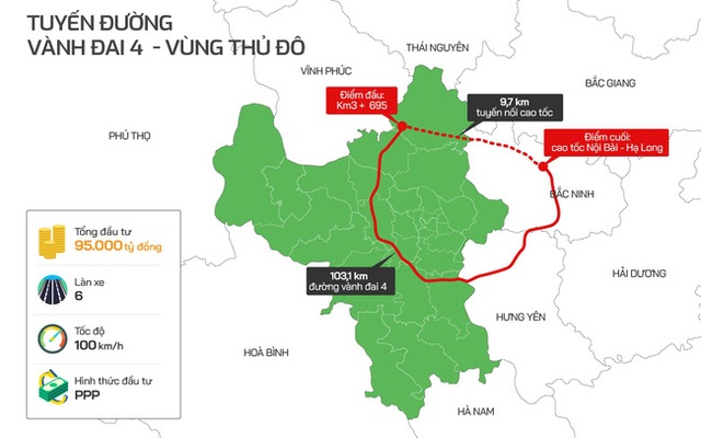 Đường Vành đai 4 - Vùng Thủ đô Hà Nội 'đội vốn' gần 3.000 tỉ đồng - Ảnh 2.