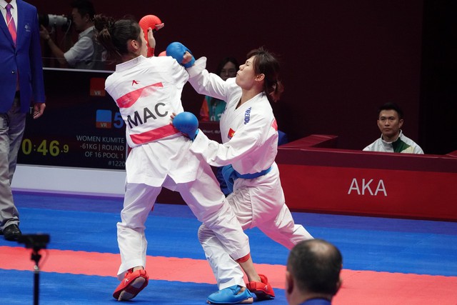 ASIAD 19: Nguyễn Thị Ngoan vào chung kết đấu võ sĩ Trung Quốc, karate sáng cửa HCV - Ảnh 2. ASIAD 19: Nguyễn Thị Ngoan vào chung kết đấu võ sĩ Trung Quốc, karate sáng cửa HCV - Ảnh 2.