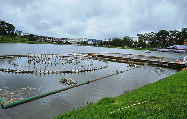 Khẩn trương sửa chữa đưa hệ thống nhạc nước trên hồ Xuân Hương vào khai thác - Ảnh 2.
