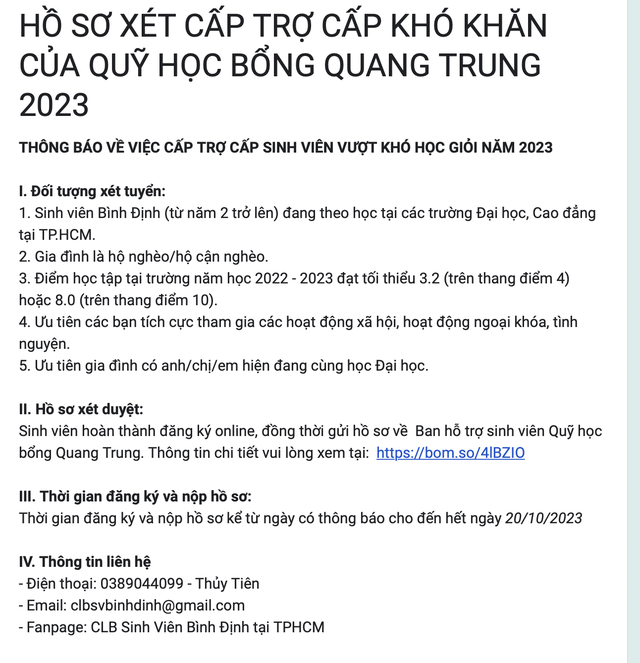 Học bổng lớn cho sinh viên nghèo Bình Định đang học tại TP.HCM - Ảnh 2.