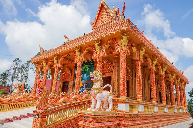 Những ngôi chùa Khmer độc đáo ở Miền Tây: Ngôi chùa giữa vườn thốt nốt - Ảnh 2.
