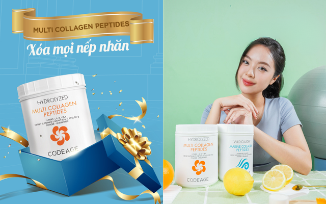 Bột uống bổ sung collagen giúp trẻ hóa da Multi Collagen Peptides Powder