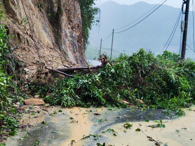 Đà Nẵng: Mưa lớn gây sạt lở ĐT 601 đoạn qua đèo La Ngà - Ảnh 1.