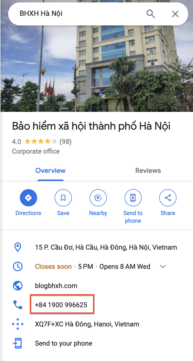 Hàng loạt cơ quan BHXH cả nước bị 'hack' số điện thoại trên Google Maps - Ảnh 2.