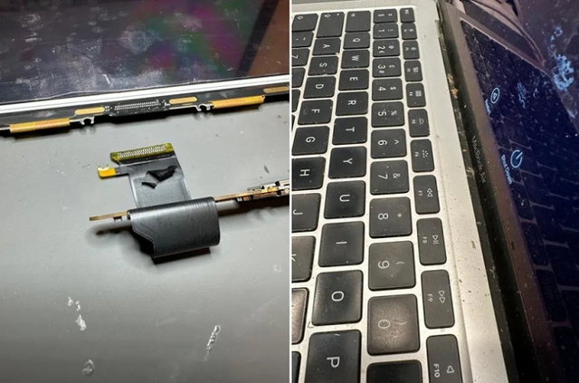 Màn hình MacBook Pro gặp sự cố đường dọc màu tím - Ảnh 2.