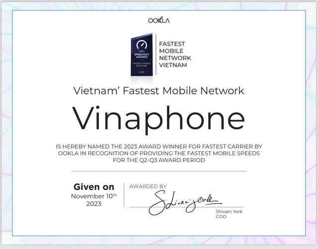 VinaPhone là mạng di động nhanh nhất Việt Nam năm 2023 - Ảnh 3.