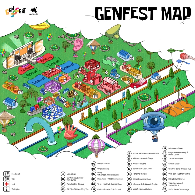 Bản đồ lễ hội GENfest Bản đồ lễ hội GENfest