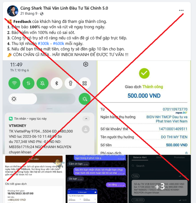 Xuất hiện 'bẫy lừa' mang tên 'đầu tư tài chính cùng shark' - Ảnh 2.