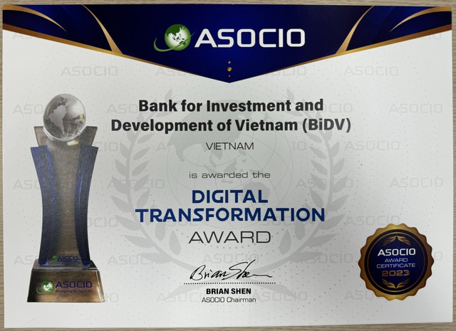 BIDV đạt giải 'Đơn vị chuyển đổi số xuất sắc' ASOCIO 2023 - Ảnh 3.