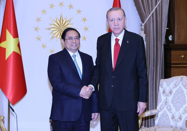 Thủ tướng Phạm Minh Chính gặp Tổng thống Thổ Nhĩ Kỳ Erdogan - Ảnh 1.