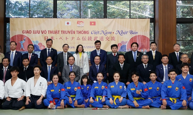 Chủ tịch nước Võ Văn Thưởng dự giao lưu võ thuật Việt Nam - Nhật Bản - Ảnh 1.