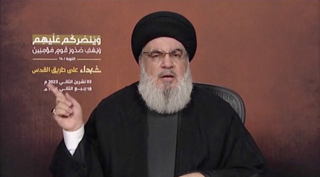 Thủ lĩnh Hezbollah cảnh báo cứng rắn trong lần đầu lên tiếng về xung đột Hamas-Israel - Ảnh 1.
