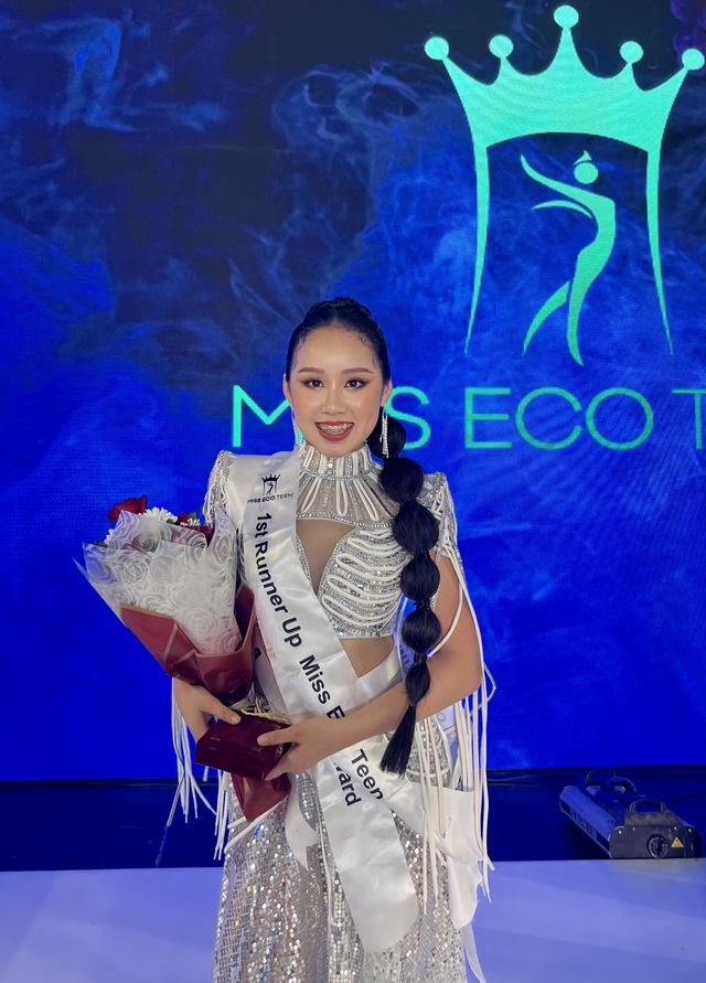 Nữ sinh Việt 14 tuổi giành á hậu 1 tại Miss Eco Teen International - Ảnh 2.