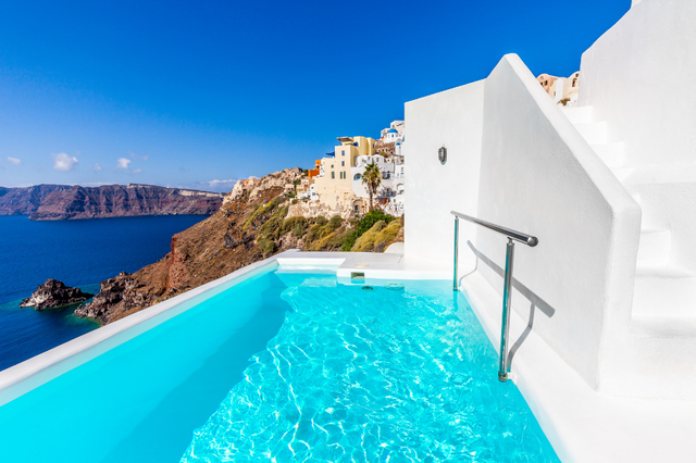 Vẻ đẹp lãng mạn của hoàng hôn trên đảo Santorini  - Ảnh 4.