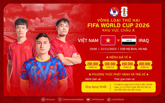 Lịch thi đấu, mua vé xem đội tuyển Việt Nam ở vòng loại World Cup 2026 - Ảnh 2.
