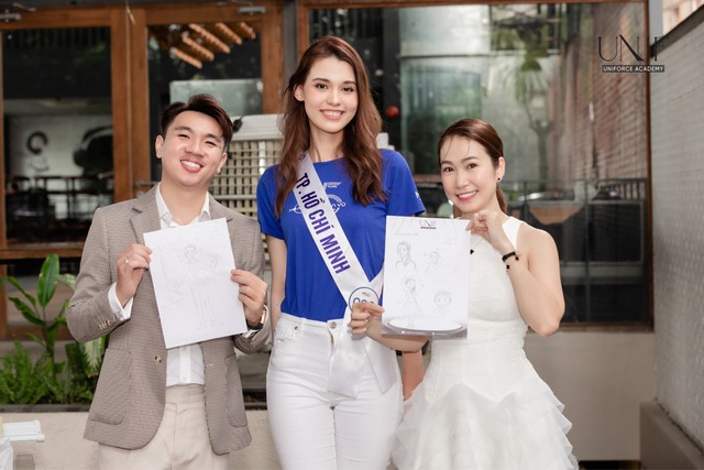Thanh Thảo Hugo, Quốc Đạt rèn giao tiếp cho thí sinh hoa hậu - Ảnh 3.