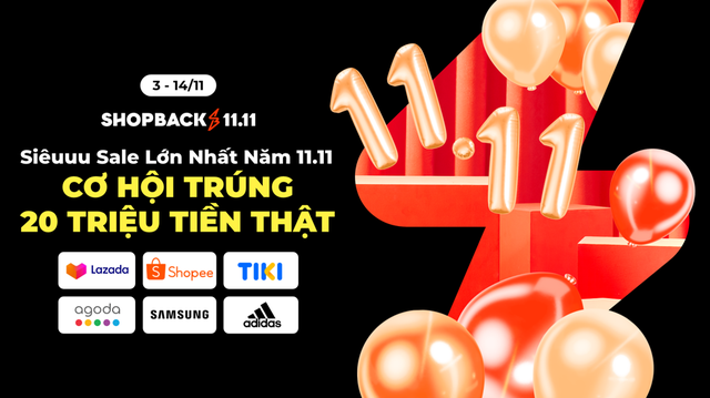 Siêu sale lớn nhất năm 11.11 ngập tràn ưu đãi