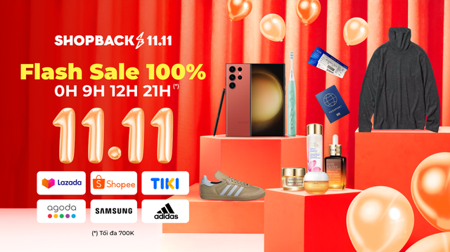 ShopBack hoàn tiền khủng vào 4 khung giờ vàng ShopBack hoàn tiền khủng vào 4 khung giờ vàng