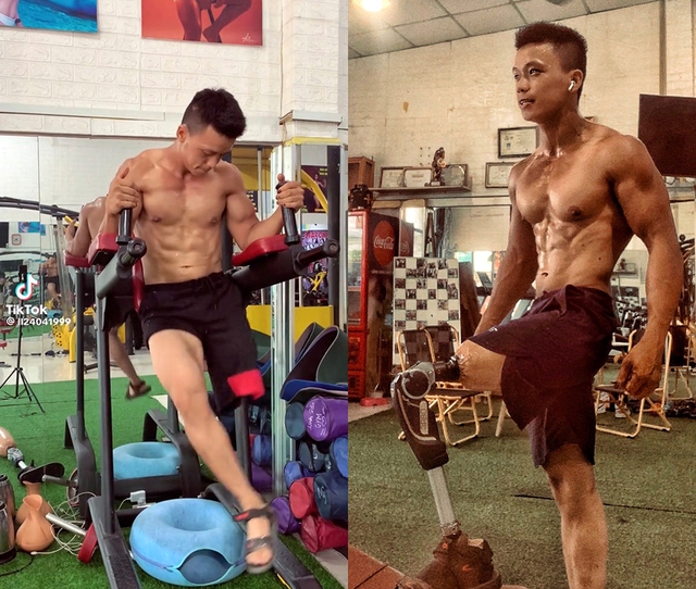 Phía sau câu chuyện chàng trai mang chân giả vẫn 'sáu múi' đẹp trai - Ảnh 1. Phía sau câu chuyện chàng trai mang chân giả vẫn 'sáu múi' đẹp trai - Ảnh 1.