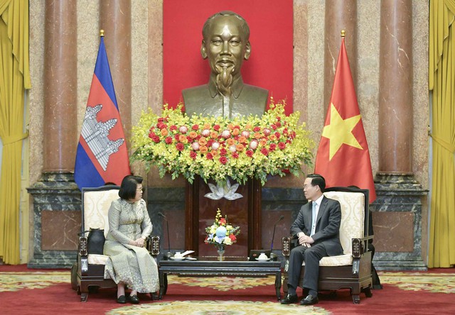 Chủ tịch nước Võ Văn Thưởng tiếp Chủ tịch Quốc hội Vương quốc Campuchia - Ảnh 1.
