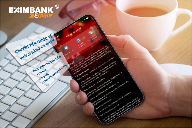 Eximbank chuyển tiền quốc tế online trên App EXIMBANK EDIGI - Ảnh 1.