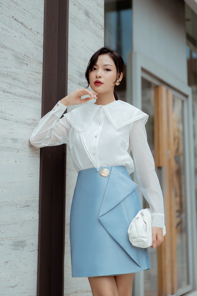 Làn gió mới từ áo sơ mi lụa, sơ mi cách điệu - Ảnh 3. Làn gió mới từ áo sơ mi lụa, sơ mi cách điệu - Ảnh 3.