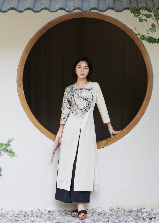 Áo dài linen - Ảnh 3.